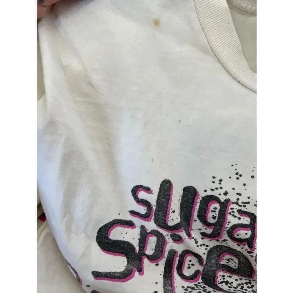 Vintage 80s/90s Nike rare sugar & spice & everything nice‎ white tshirt size M